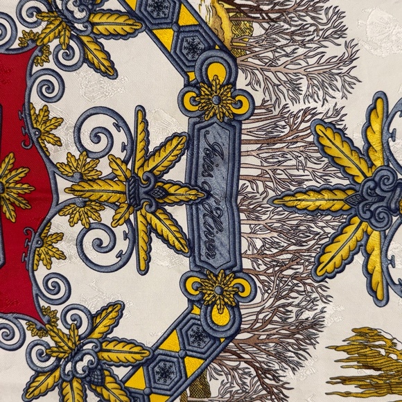 Vintage Hermes "Joies d'Hiver" (Winter Joys) Silk scarf 90, by Joachim Metz 1992 - Picture 6 of 7